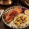 زرشک پلو با مرغ گیاهی