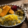 باقالی پلو با ماهی گیاهی